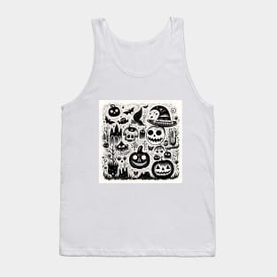 Halloween pumpkin doodle Tank Top